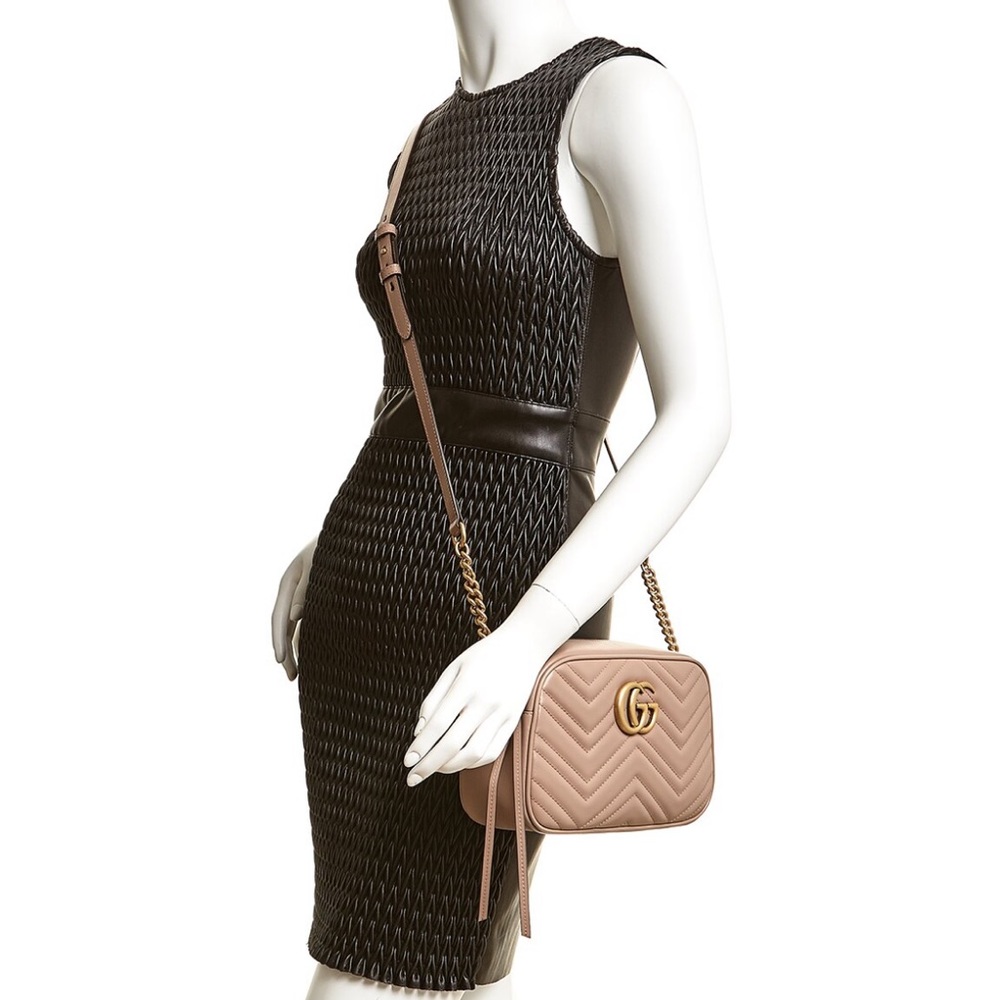 Gucci NWT GG Marmont Small Matelasse Leather Crossbody Camera Bag $1790 - Picture 2 of 3